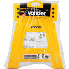 Banqueta Plástica Dobrável 360 mm Amarela Vonder