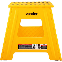 Banqueta Plástica Dobrável 360 mm Amarela Vonder