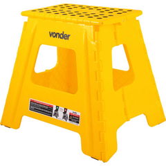 Banqueta Plástica Dobrável 360 mm Amarela Vonder