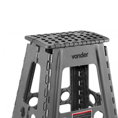 Banqueta Plástica Dobrável 450 mm Cinza Vonder