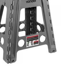 Banqueta Plástica Dobrável 450 mm Cinza Vonder