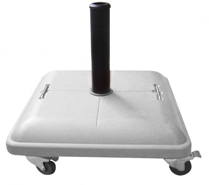 Base Para Ombrellone Em Concreto Com Rodas 37kg Branco - Bel