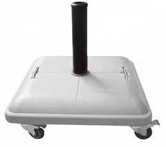 Base Para Ombrellone Em Concreto Com Rodas 37kg Branco - Bel