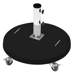 Base p/ ombrellone redonda 50kg c/ rodas preta Bel Lazer