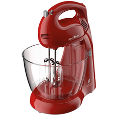 Batedeira Pérola 550 Cristal Duo Turbo VM 500W Britânia Vermelha Com 2 Tigelas 4 Velocidades 220V