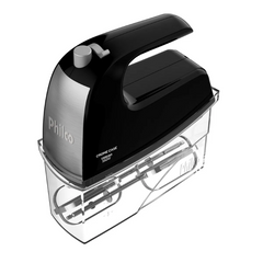 Batedeira Portátil Chrome Case PBT450P 550W Philco Com 4 Velocidades e Acabamento Inox 127V