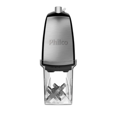 Batedeira Portátil Chrome Case PBT450P. 550W Philco Com 4 Velocidades e Acabamento Inox 220V