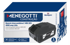 Bateria 20V 4000Ah MBI-20 Linha Intercamb Menegotti