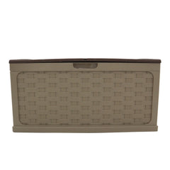 Baú Plastico Rattan Marrom 335 Litros Bel Lazer