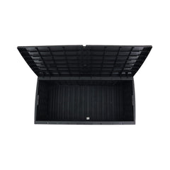 Baú Plástico Rattan Preto 335 Litros
