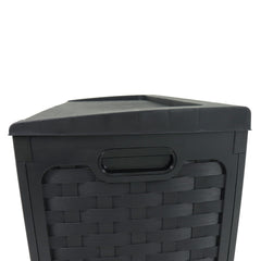 Baú Plástico Rattan Preto 335 Litros