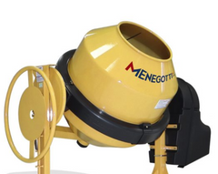 Betoneira 250L Prime Com Motor Monofásico 1Cv 110V 60Hz 4P Roda Plastica Kit Seguranca Menegotti