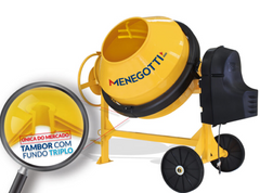 Betoneira 400L Prime Com Motor Trif 2Cv 220V 60Hz 4P Com Roda Plastica Menegotti
