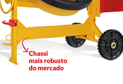 Betoneira 400L Rental Max Com Motor Monofásico 2Cv 220V 60Hz 4P Com Roda Maciça Menegotti