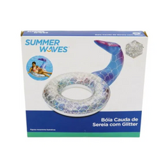 Boia Inflável Cauda de Sereia com Glitter Piscina Água Mar Praia W11355 Bel