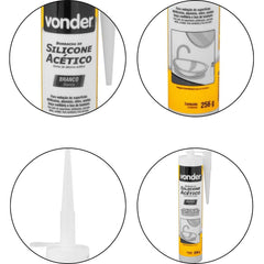 Borracha Silicone Branco 256G Acético Vonder