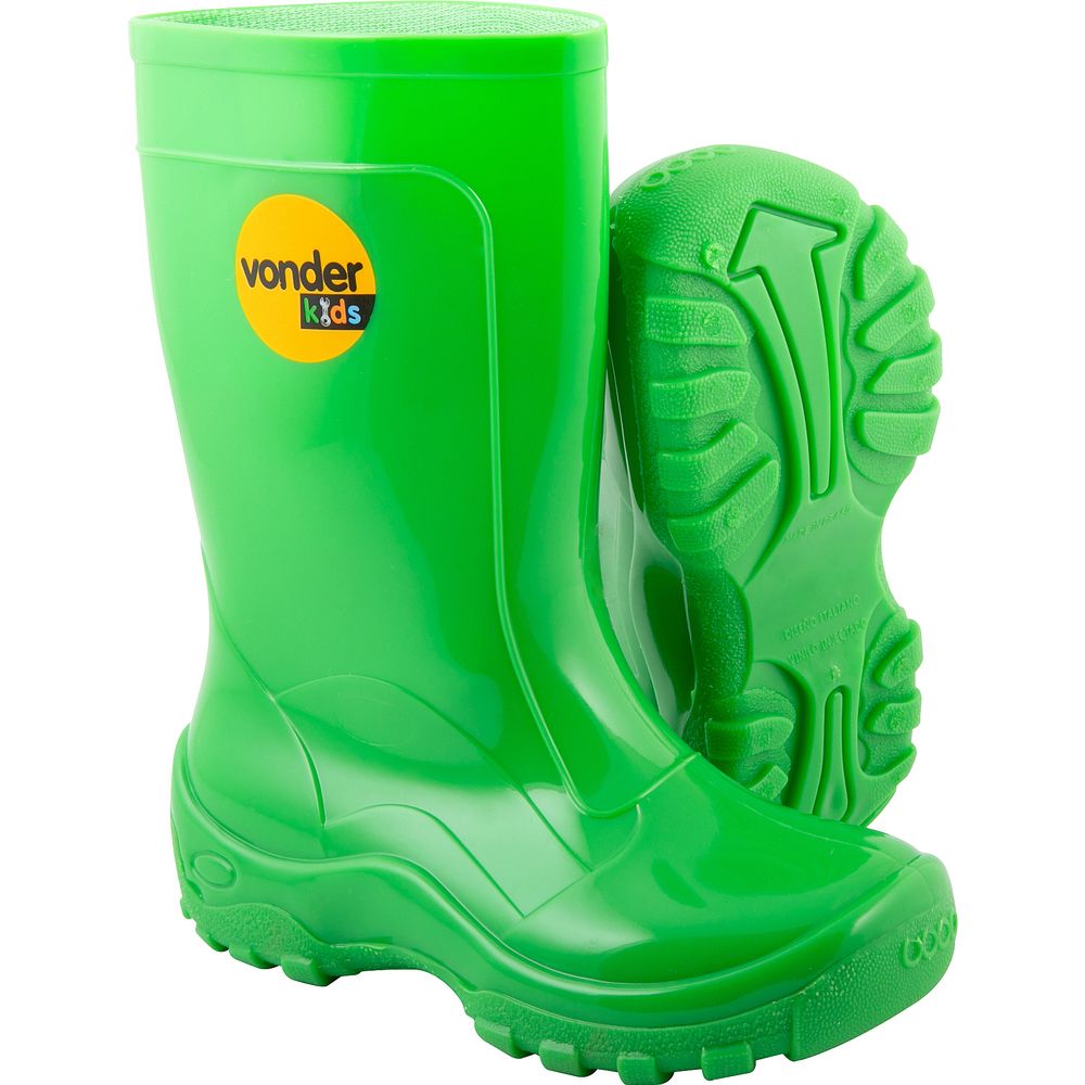 Bota Infantil Verde PVC com Forro Tam. 22/23 Vonder