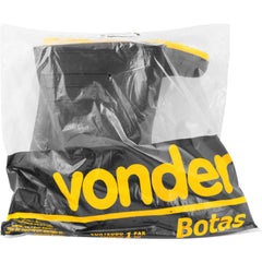 Bota Preta e Amarela PVC Tam. 42 com Forro Vonder