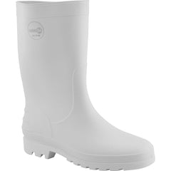 Bota de Pvc Branca Cano Médio Sem Forro 43/44 - Nove54