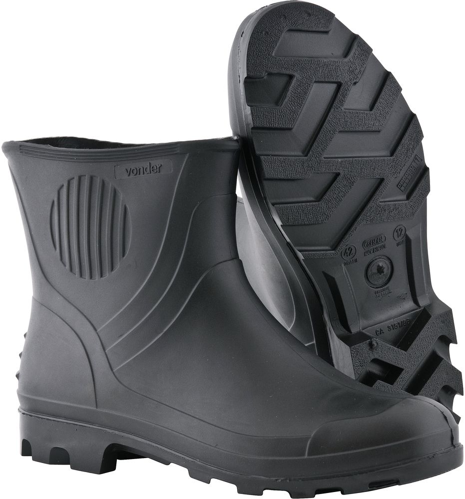 Bota pvc 37/38 cano 3/4" sem forro preto ca3151 - Vonder