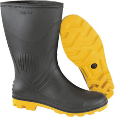Bota pvc 37/38 cano médio c/ forro preto/amarelo ca3151