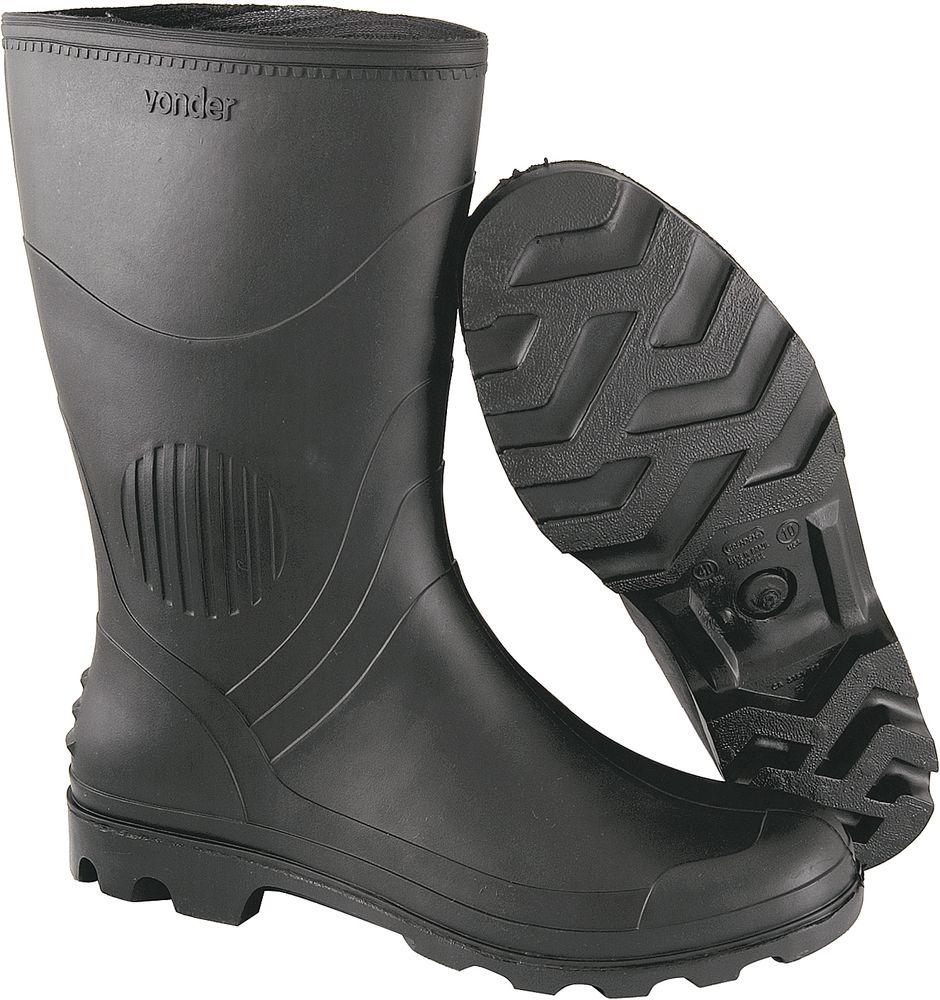 Bota pvc 37/38 cano médio com forro preto ca3151 - Vonder