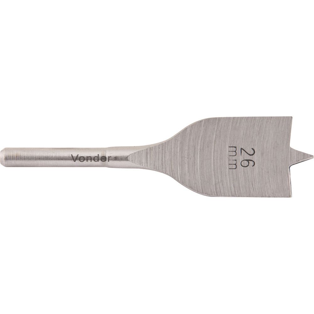 Broca chata aço carbono 26,0x100mm para dobradiça Vonder