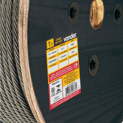 Cabo de Aço Galvanizado AF 9,5mm 3/8" 6X7 com 100m - Vonder