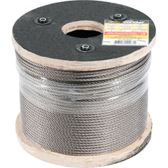 Cabo De Aço Inox Aa 3,97mm 5/32  6x7 Com 100m De Cabo De Aço