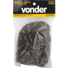 Cabresto com Reg 8,0mm Preto/Amar. Vonder
