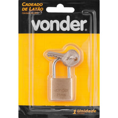 Cadeado de Latão 25mm Encartelado Vonder
