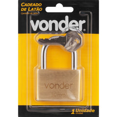 Cadeado de Latão 50mm Encartelado Vonder