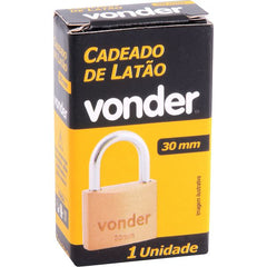 Cadeado latão 30mm haste normal Vonder