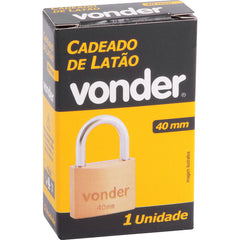 Cadeado latão 40mm haste normal - Vonder