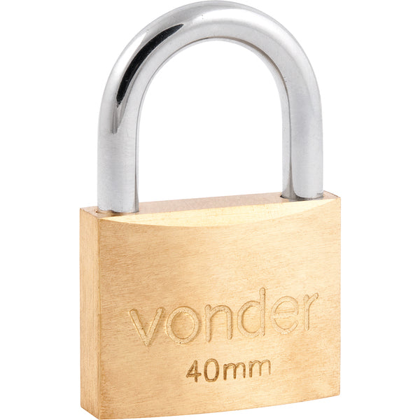 Cadeado latão 40mm haste normal - Vonder