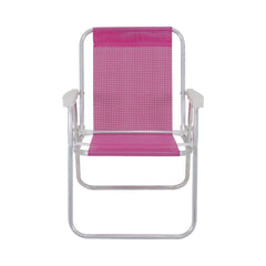 Cadeira Bel Alta Lazy  Aluminio Sannet Rosa