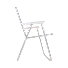 Cadeira Bel Alta Lazy  Aluminio Sannet Rosa