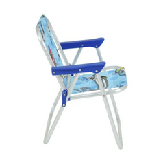 Cadeira Infantil Aluminio Hot Wheels Azul Bel