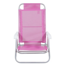 Cadeira Sunny Aluminio Sannet 6 Posicoes Rosa Bel