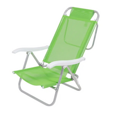 Cadeira de Praia Reclinável Sunny em Alumínio Verde Bel