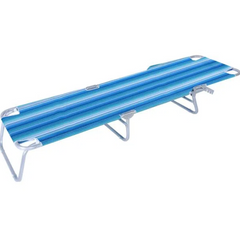 Cadeira Espreguicadeira Comfort Listras Azul Bel