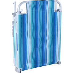 Cadeira Espreguicadeira Comfort Listras Azul Bel