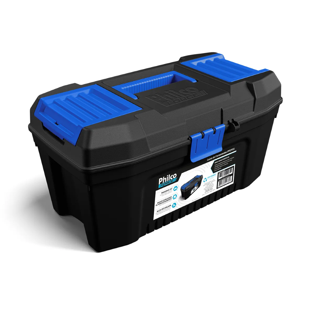 Caixa para Ferramentas Philco Force PFCP22 20'' 30Kg com 2 Compartimentos
