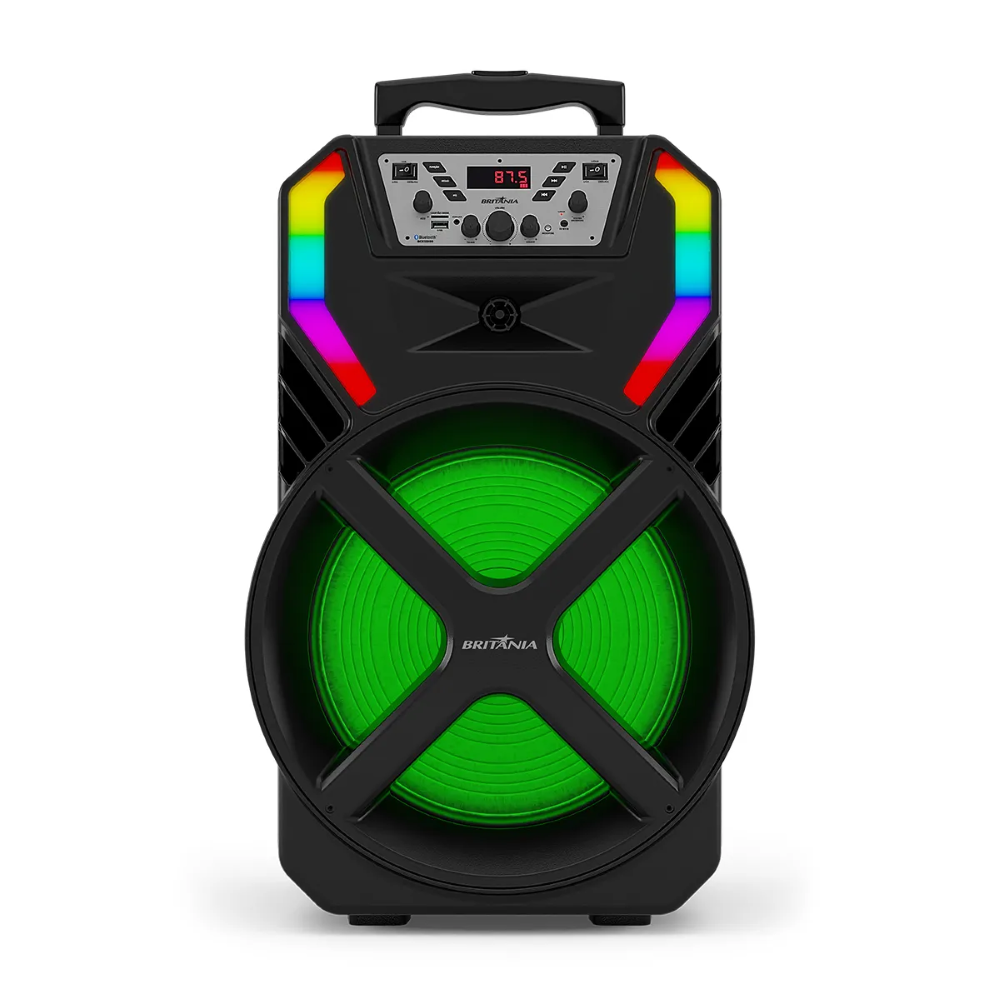 Caixa de Som Amplificada Britânia BCX12500 Woofer 15'' Bluetooth 1000W Bivolt