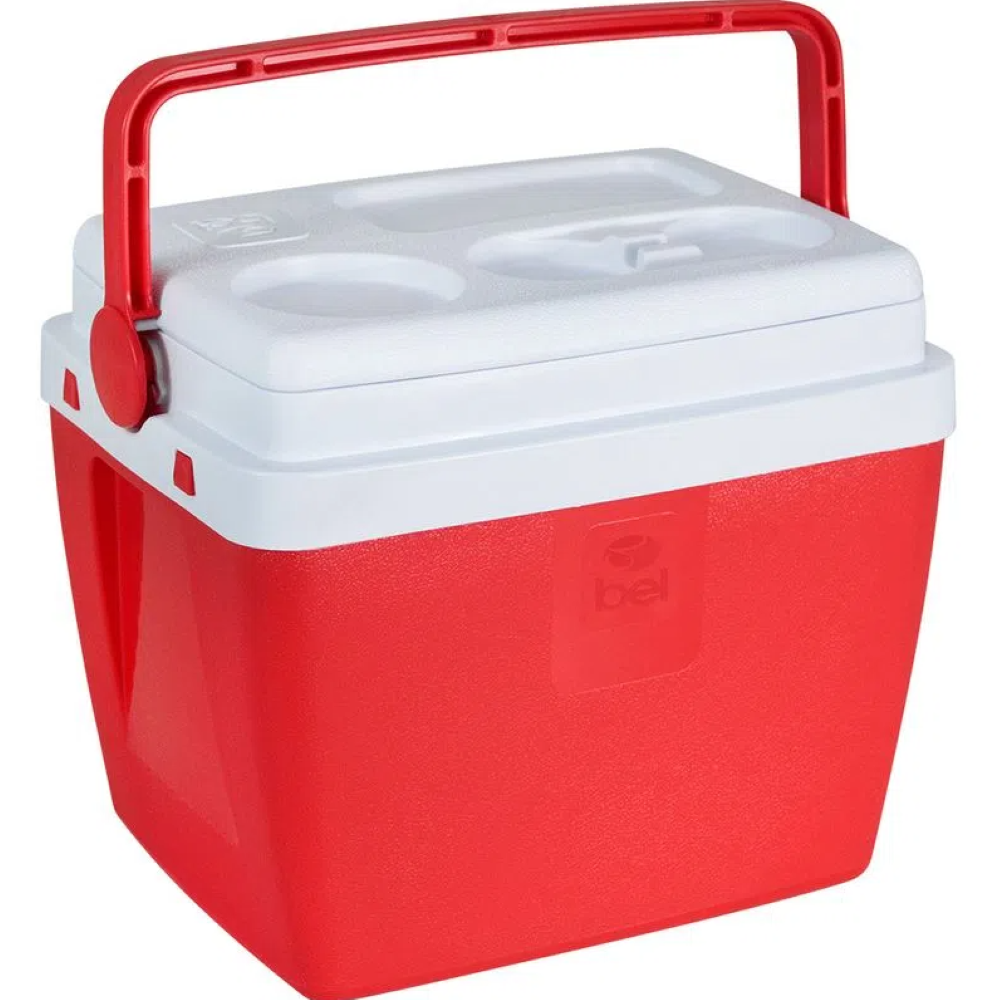 Caixa Térmica 12 Litros Vermelha Tipo Cooler Bel
