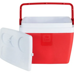 Caixa Térmica 12 Litros Vermelha Tipo Cooler Bel