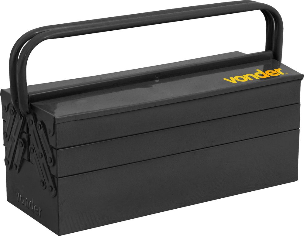 Caixa metálica ferramentas Sanf. 500x190x200mm 5 gav Vonder