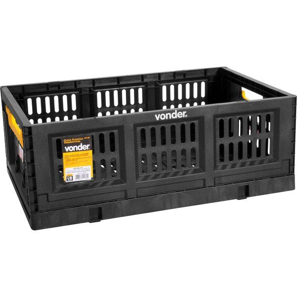 Caixa plástica desmontável 600x400x223mm 15kg cdv600 Vonder