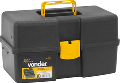 Caixa Plástica Ferramentas Baú 370x220x200mm 3 Band Vonder