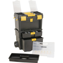 Caixa Plástica Ferramentas Baú 460x260x620mm Rodas Vonder